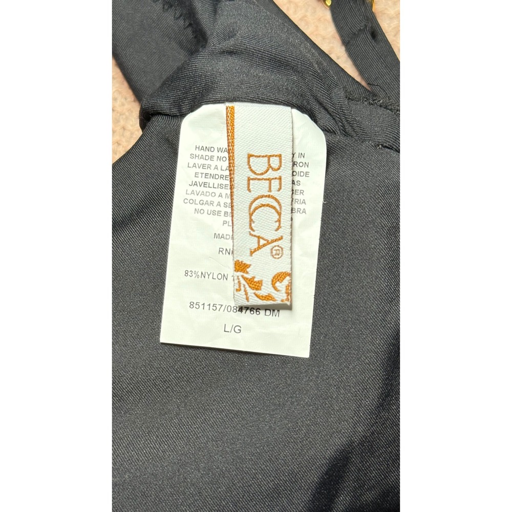 Becca Rebecca Virtue Black One Piece Swimsuit Cut Out Back Large - Picture 5 of 6